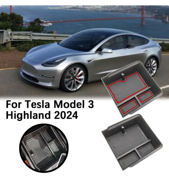 Model 3 Highland Centre Console Storage - My Tesla Accessories #myteslaaccessories