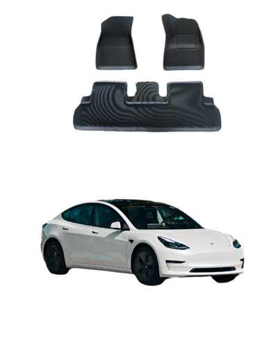 3 Piece Mat Set For Model 3 #myteslaaccessories