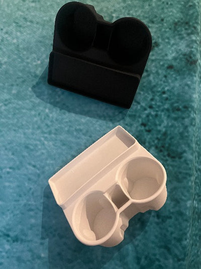 Black and White Silicone Cup Liner - My Tesla Accessories #myteslaaccessories