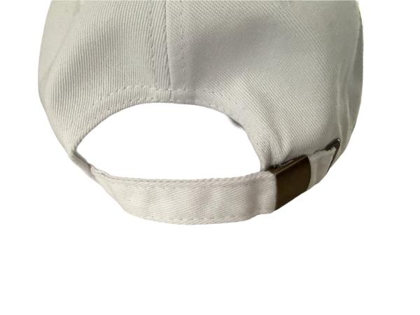 Back of White Tesla Baseball Cap #myteslaaccessories