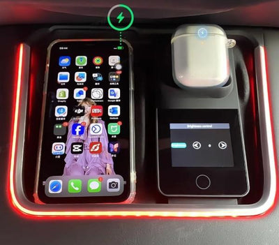 New Wireless Charger with Ambient Light for Footwell and Chage Pad - My Tesla Accessories Charging  #