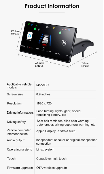 Tesla Display Unit - My Tesla Accessories