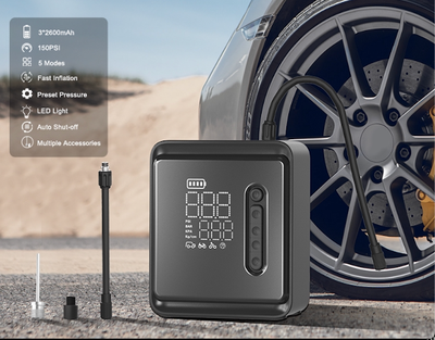 Intelligent Battery Powered Portable Tyre Inflator - My Tesla Accessories